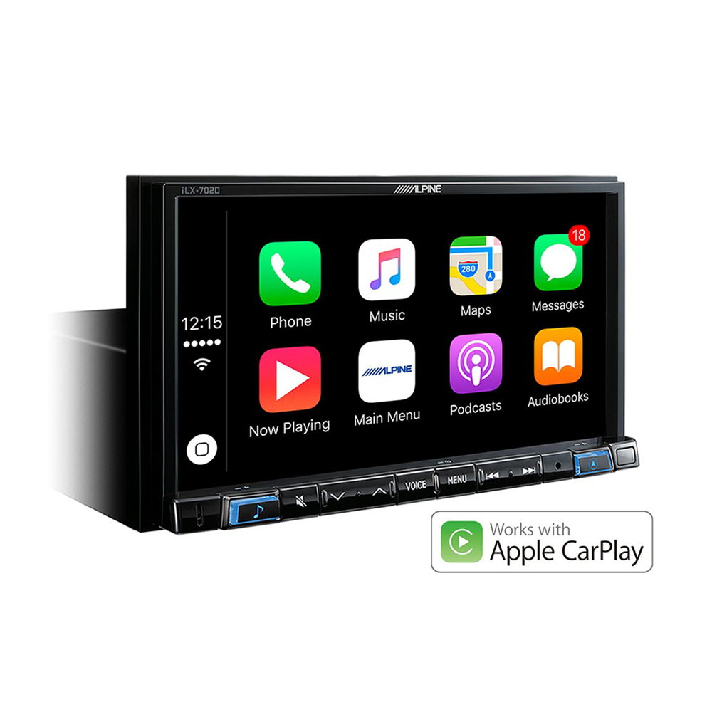 Station multimédia Alpine avec Apple CarPlay et Android Auto